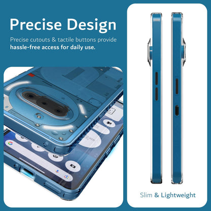 LUCION slim transparent phone case designed for Nothing Phone 3a (2025), showing precise camera cutouts and edge-to-edge protection