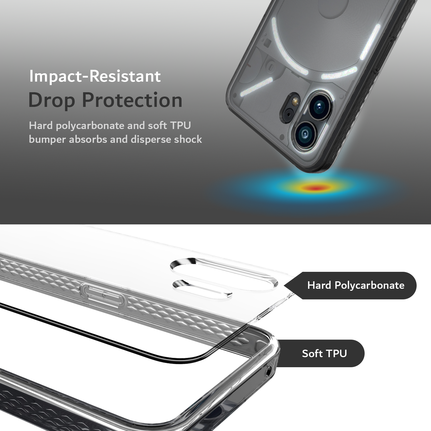 FMPCUON Cover Trasparente + Cordino + Vetro Temperato Per OnePlus 6: Protezione 3 In 1