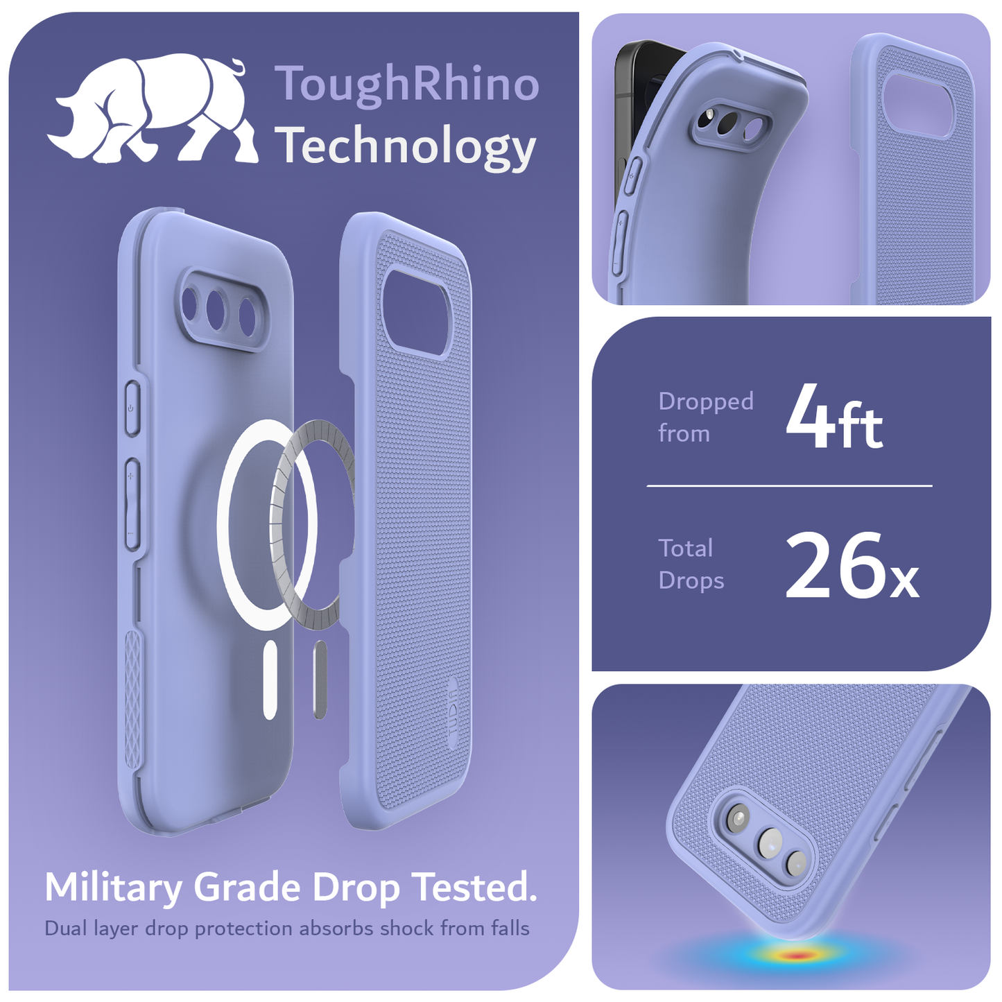 Google Pixel 10a MagSafe Compatible Case MergeGrip with Built-In Magnet