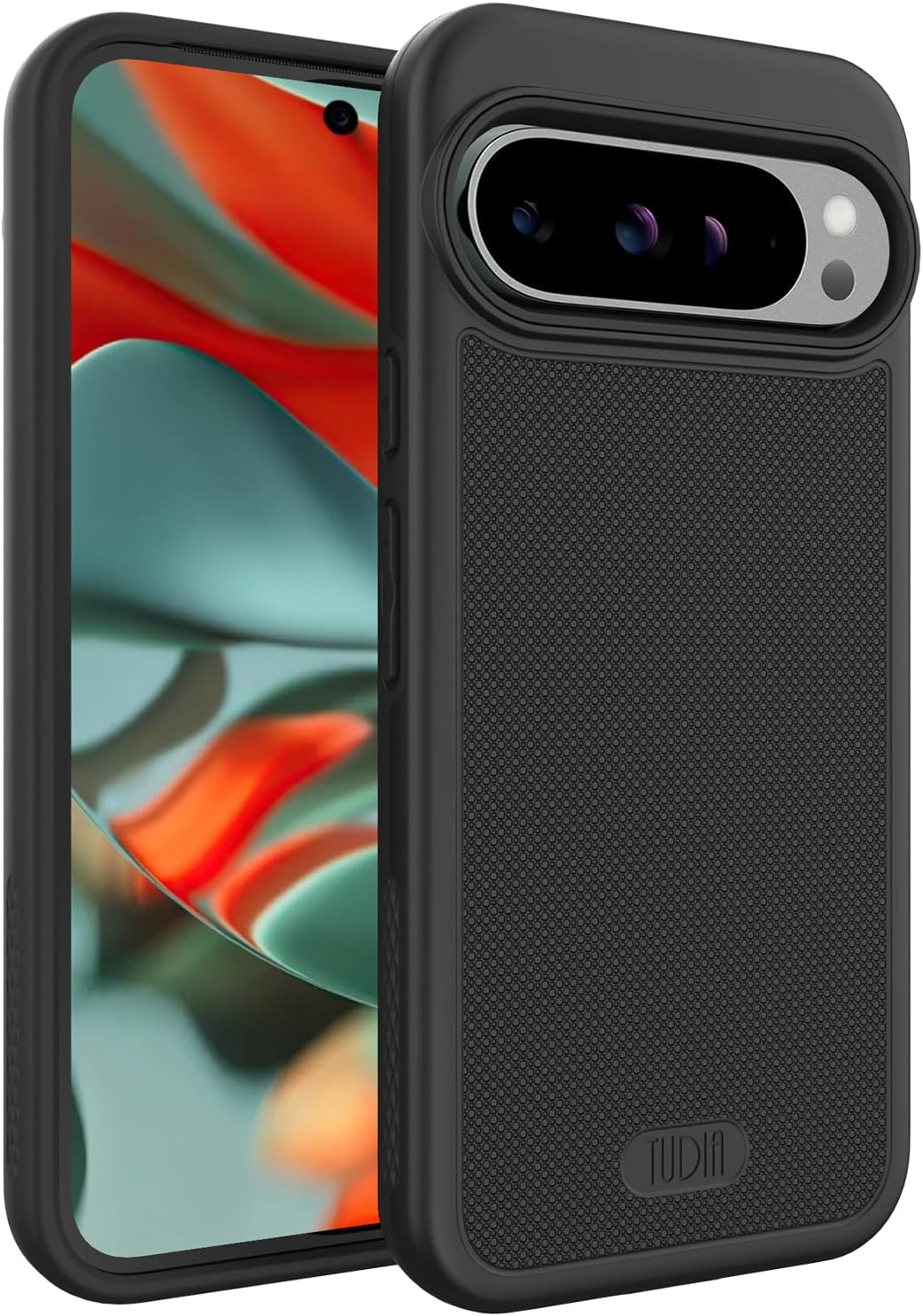 Black Google Pixel 9 Pro XL 2024 Case MergeGrip with Built-In Magnet – Durable, stylish phone case with integrated magnet for secured and enhanced protection