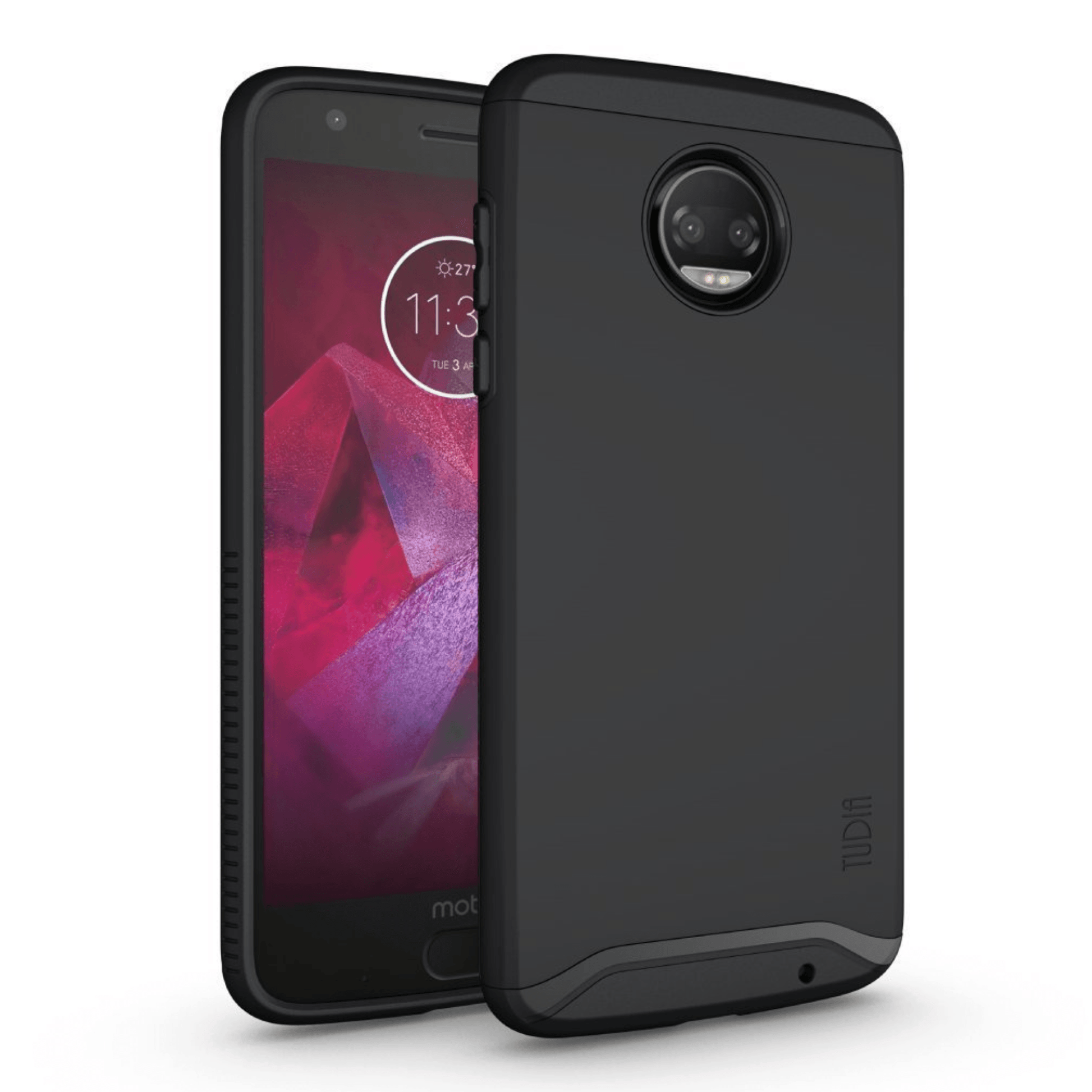 Motorola Moto Z Force (2nd Generation), Moto Z2 Force Droid Edition Case MERGE Heavy Duty Dual Layer - TUDIA Products