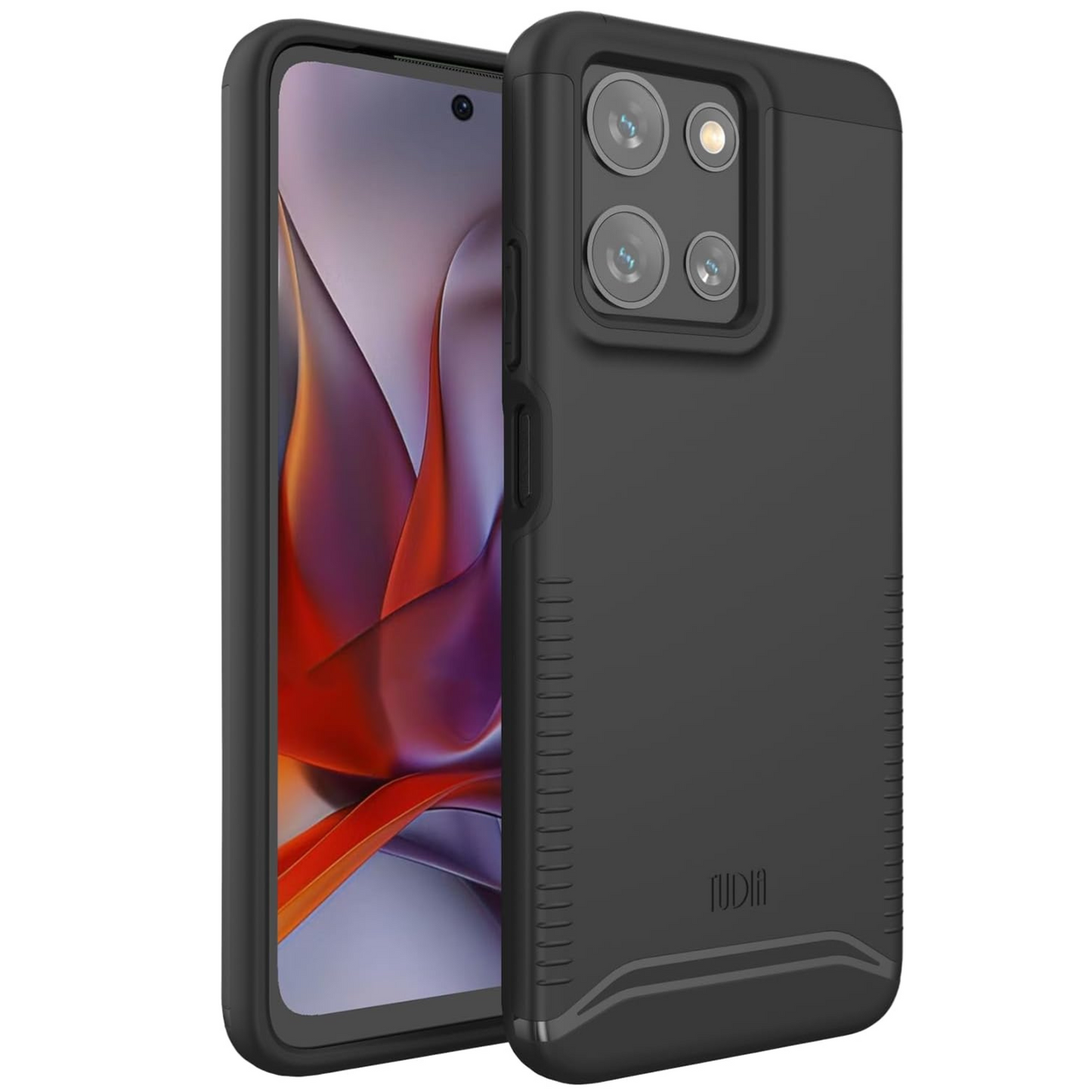 Moto G Play 5G 2025 and Moto G 5G 2025 phone case in jet black by TUDIA, Merge DualShield heavy duty protective cover