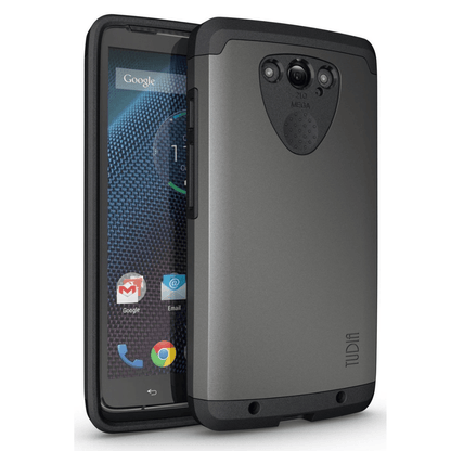 Motorola DROID Turbo CYGEN Heavy Duty Case in Metallic Slate – rugged shockproof protective phone cover for Motorola DROID Turbo