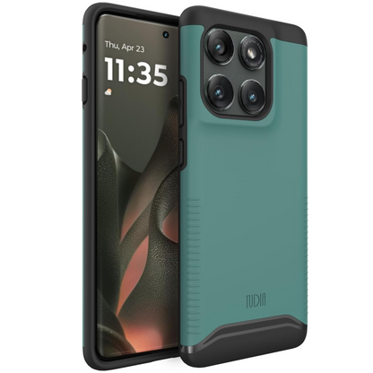 Pine Green Merge Heavy Duty DualShield case for Motorola Edge (2025), slim shockproof protective cover with enhanced grip