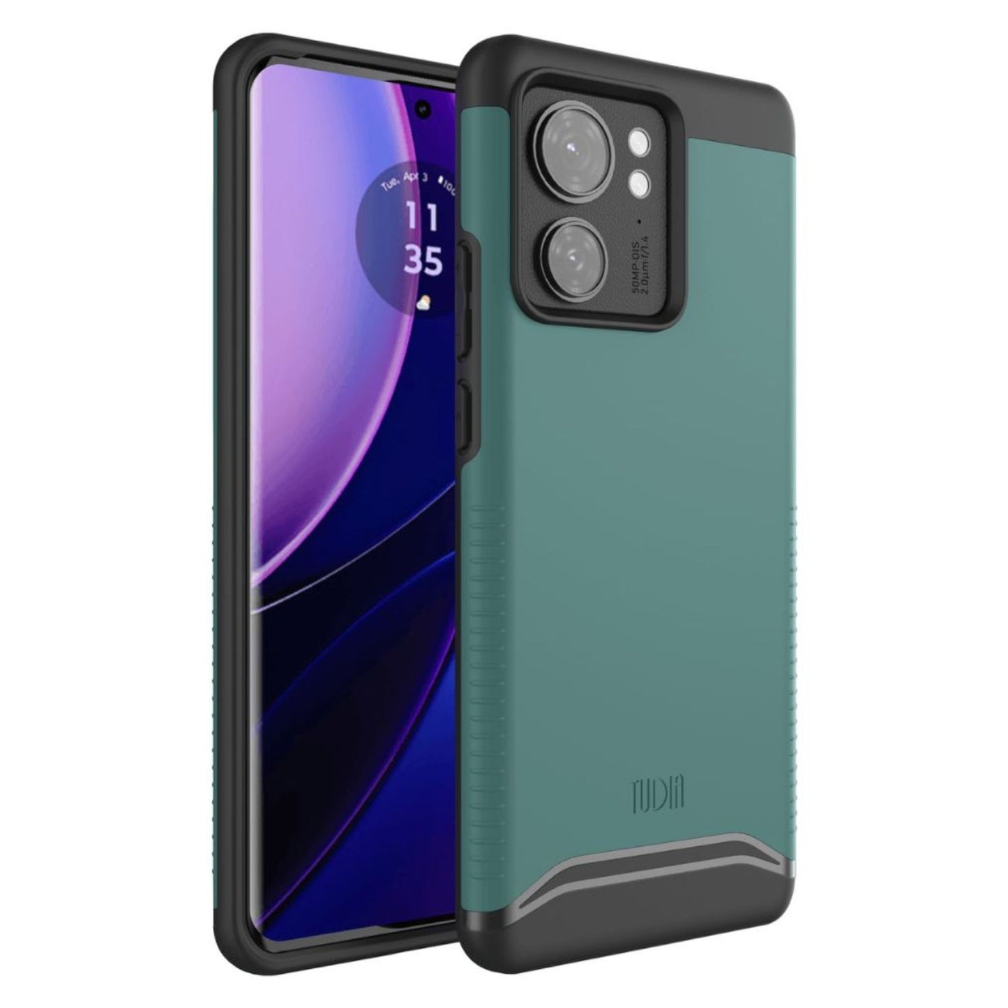 Hunter Green MERGE Case with Built-In Magnet for Motorola Edge 40 (2023) – Slim Protective Phone Cover
