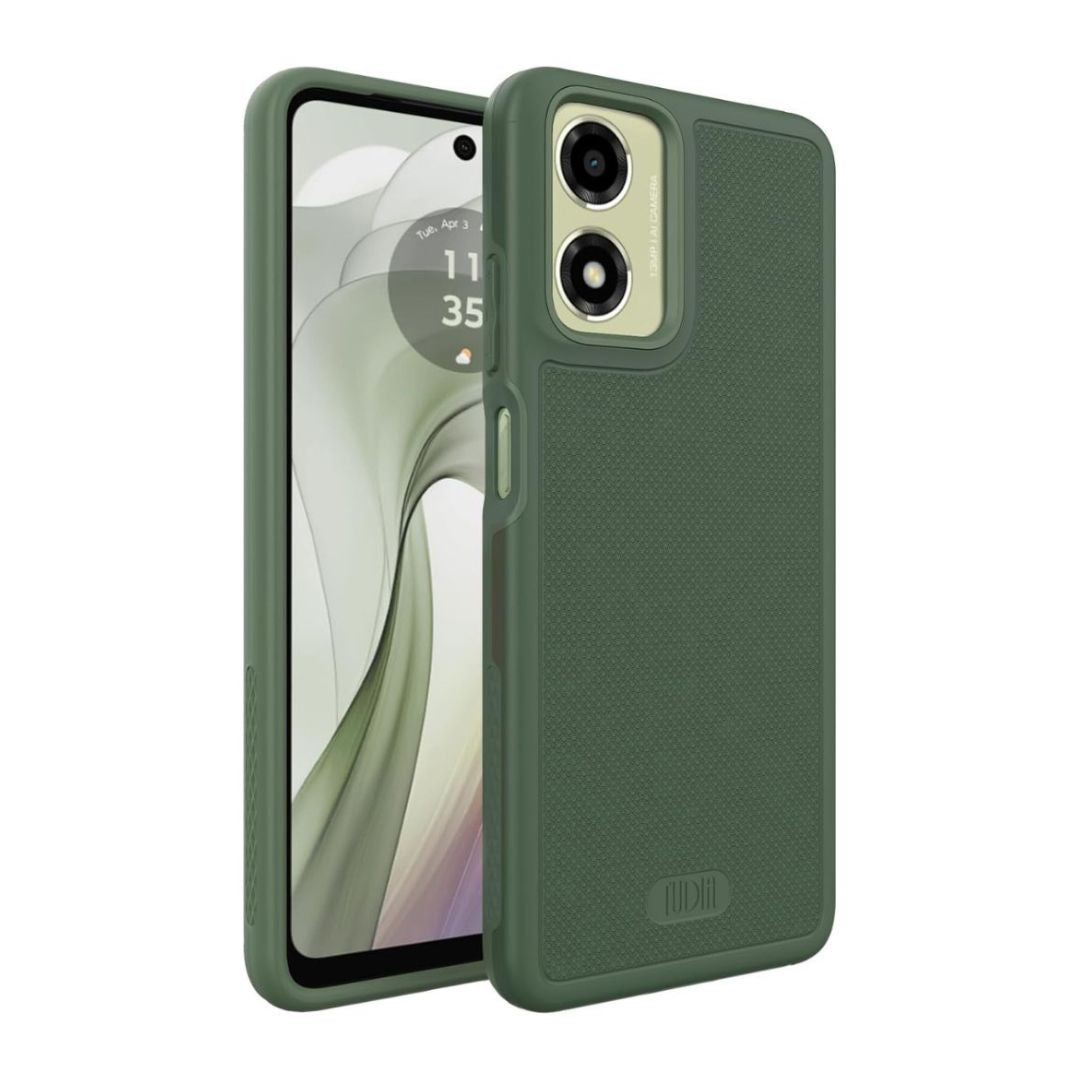 Pine Green MergeGrip Heavy Duty DualShield Case for Motorola Moto E14, G04, G24, and G04s 5G – Durable Shockproof Protective Phone Cover