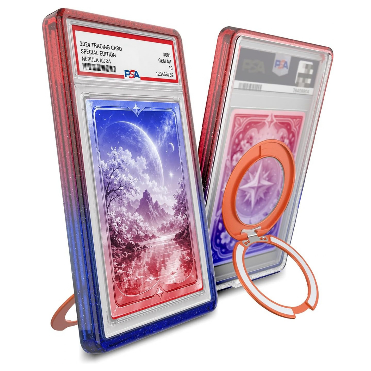 PSA Slab Guard Anti-UV Magnetic Ring Stand Case LUCION Protective Graded Card Display Holder
