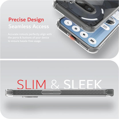 Clear SKN transparent phone case for Nothing Phone 2a and 2a Plus (2024) – ultra-slim, shockproof design with precise cutouts and full button access