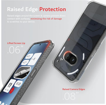Clear Transparent Case for Nothing Phone 2a (2024) and 2a Plus – Slim Fit TPU with Shock-Absorbing Raised Edges