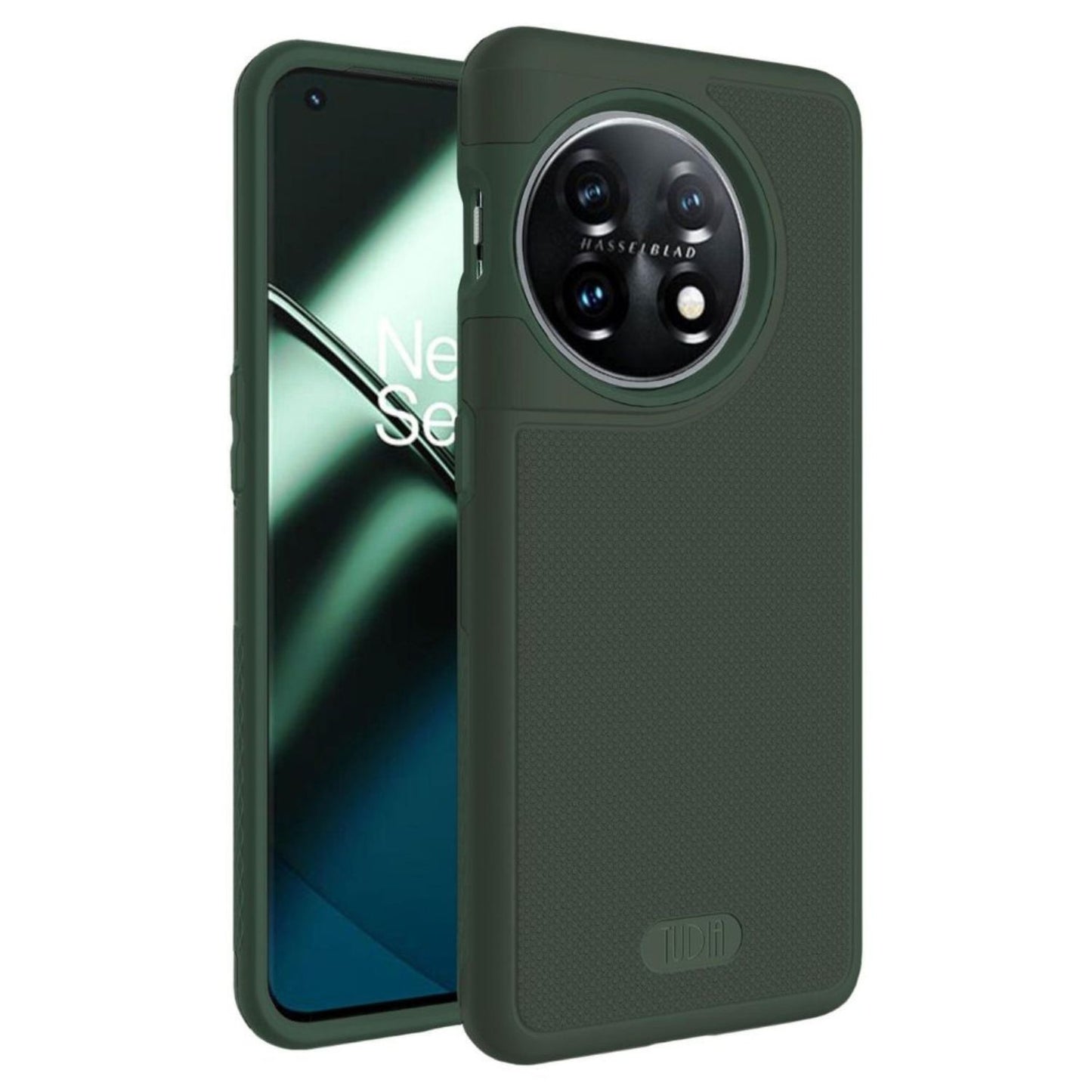 Pine Green MergeGrip Heavy Duty DualShield Case for OnePlus 11 – Rugged Shockproof Protective Phone Cover