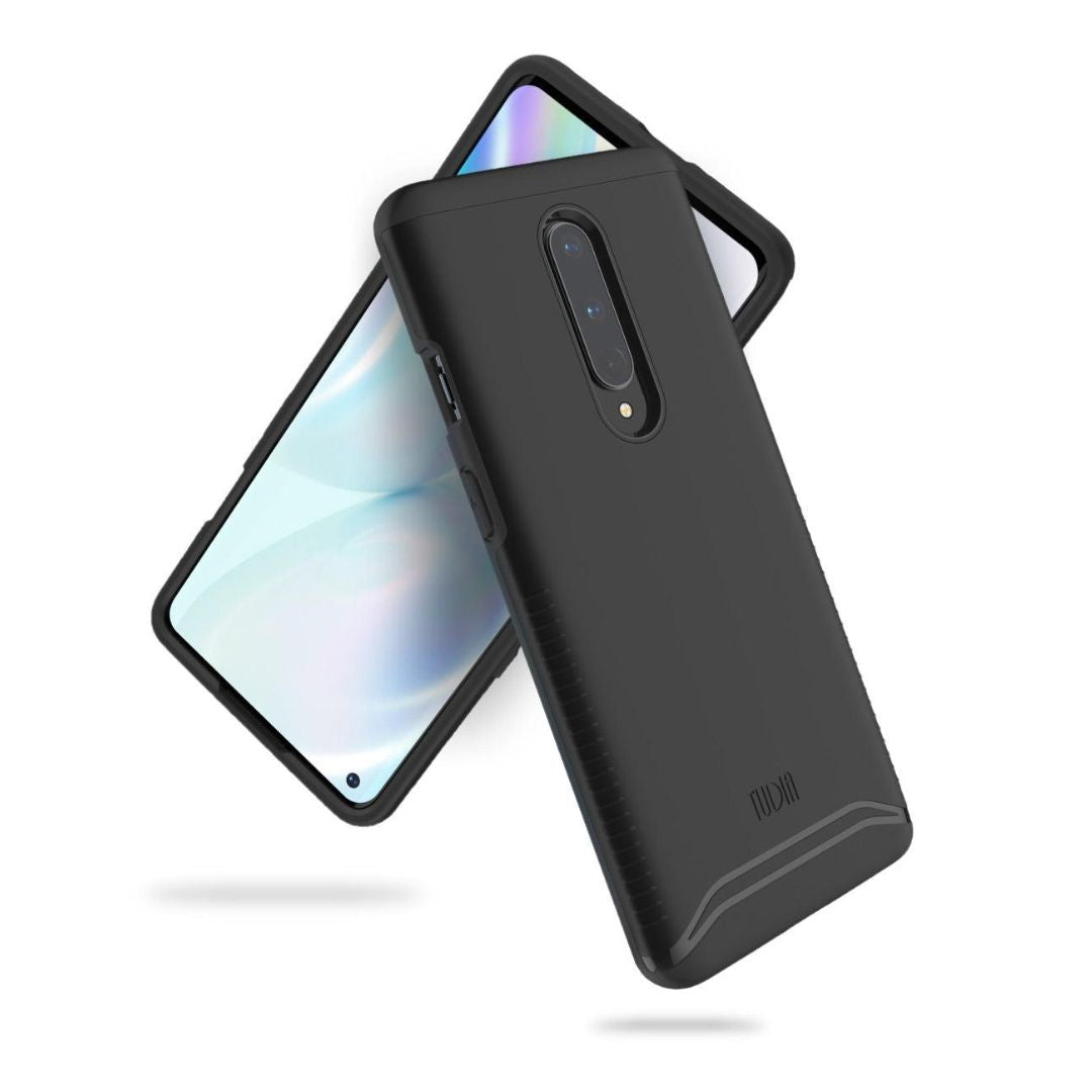 OnePlus 8 5G UW heavy duty MERGE case in jet black with dual layer protection, Verizon compatible rugged phone cover