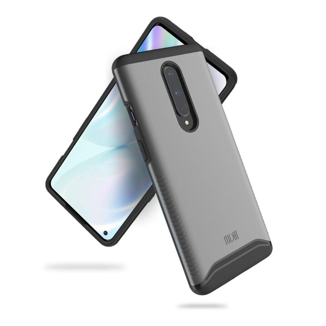 OnePlus 8 5G UW case in Metallic Slate color with heavy duty dual layer protection, designed for Verizon network, MERGE series