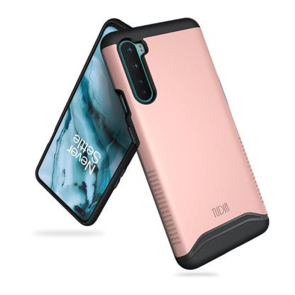 Rose Gold TUDIA Merge Heavy Duty Dual Layer Case for OnePlus Nord – Shockproof Slim Protective Phone Cover