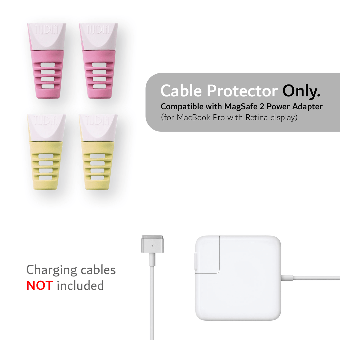 TUDIA Klip Cable Protector Compatible With MagSafe 2 (4pcs Combo) - TUDIA Products