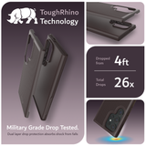 Dark Purple  TUDIA MergeGrip case for Samsung Galaxy S24 Ultra with ToughRhino Technology. Military Grade Drop Tested, offering dual-layer protection that absorbs shock from falls. Dropped from 4ft a total of 26 times, the case features a shock-absorbing tough design for optimal impact defense.