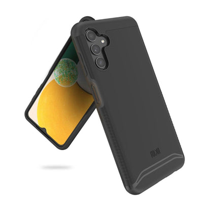 Samsung Galaxy A13 5G phone case MERGE heavy duty dual layer protective cover in jet black, shockproof and durable armor case for Samsung A13 5G