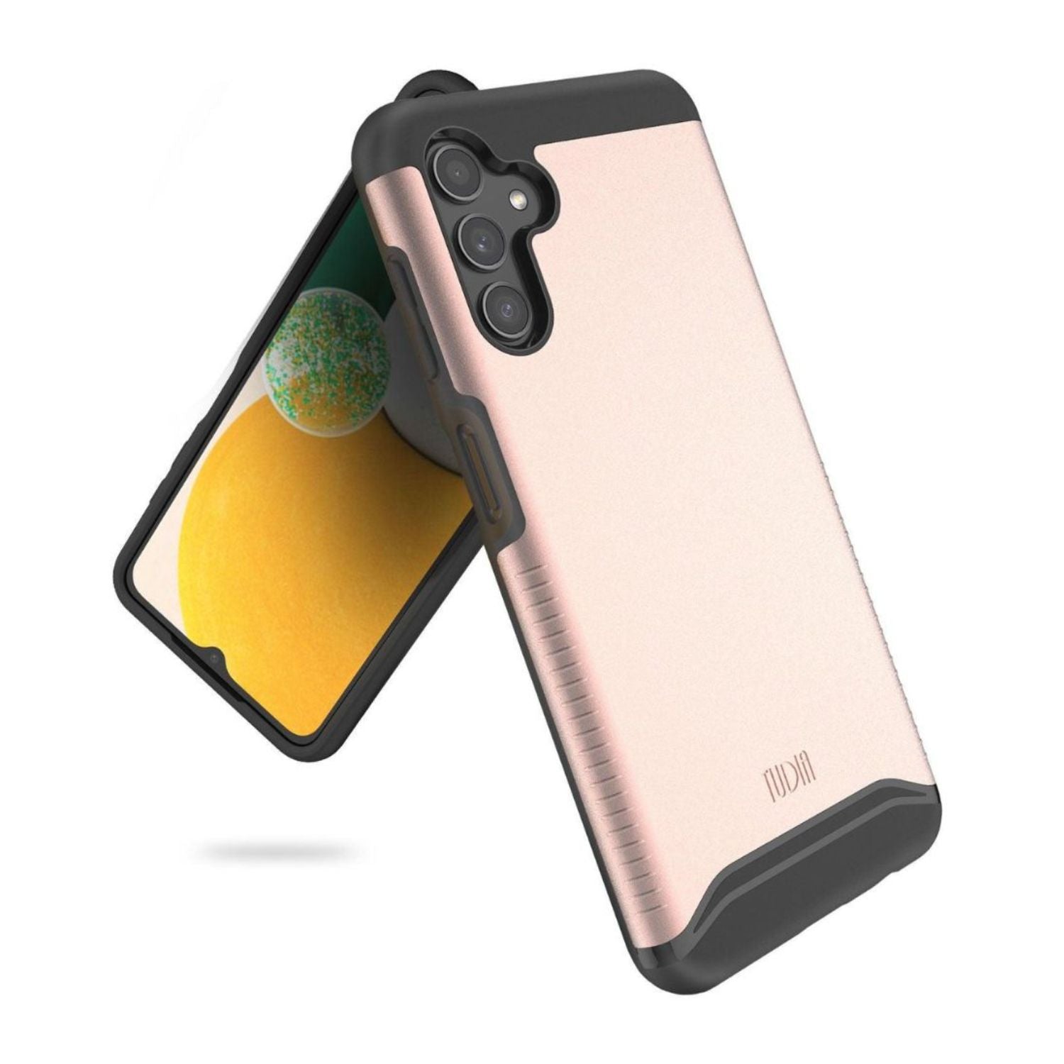 Samsung Galaxy A13 5G case MERGE heavy duty dual layer in rose gold, shockproof protective phone cover