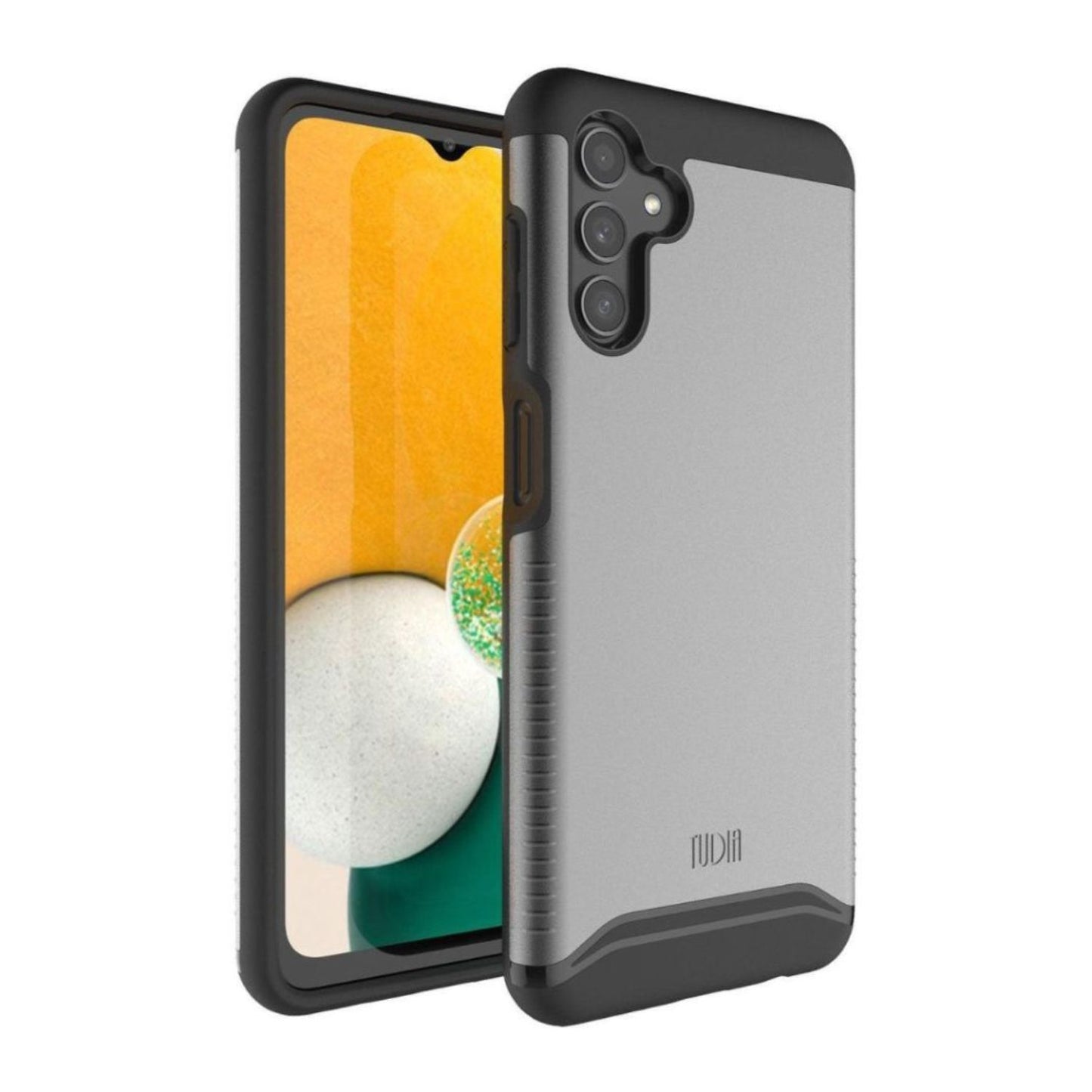 Samsung Galaxy A13 5G case MERGE heavy duty dual layer in metallic slate color, shockproof protective cover with reinforced corners