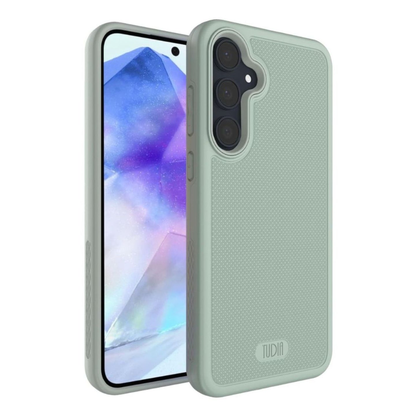 MergeGrip Heavy Duty Green Lily Case for Samsung Galaxy A55 5G – Slim Rugged Shockproof Phone Cover