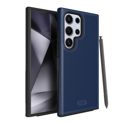 Indigo Blue MergeGrip Case for Samsung Galaxy S24 Ultra – Magnetic Back, Shockproof Slim Protective Cover