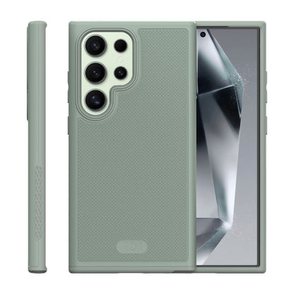 Samsung Galaxy S24 Ultra phone case MergeGrip with built-in magnet in green lily color, slim durable protective cover