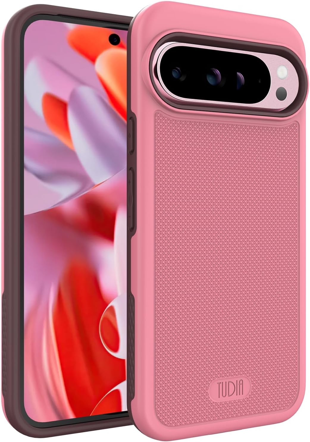 Pink Google Pixel 9 Pro XL 2024 Case MergeGrip with Built-In Magnet – Durable, stylish phone case with integrated magnet for secured and enhanced protection