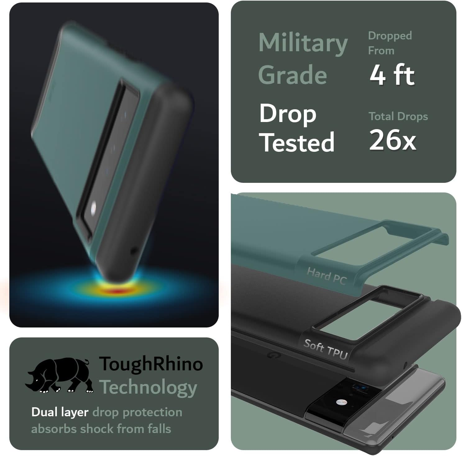 Google Pixel 6 Pro Case Merge Heavy Duty Dual Layer - TUDIA Products