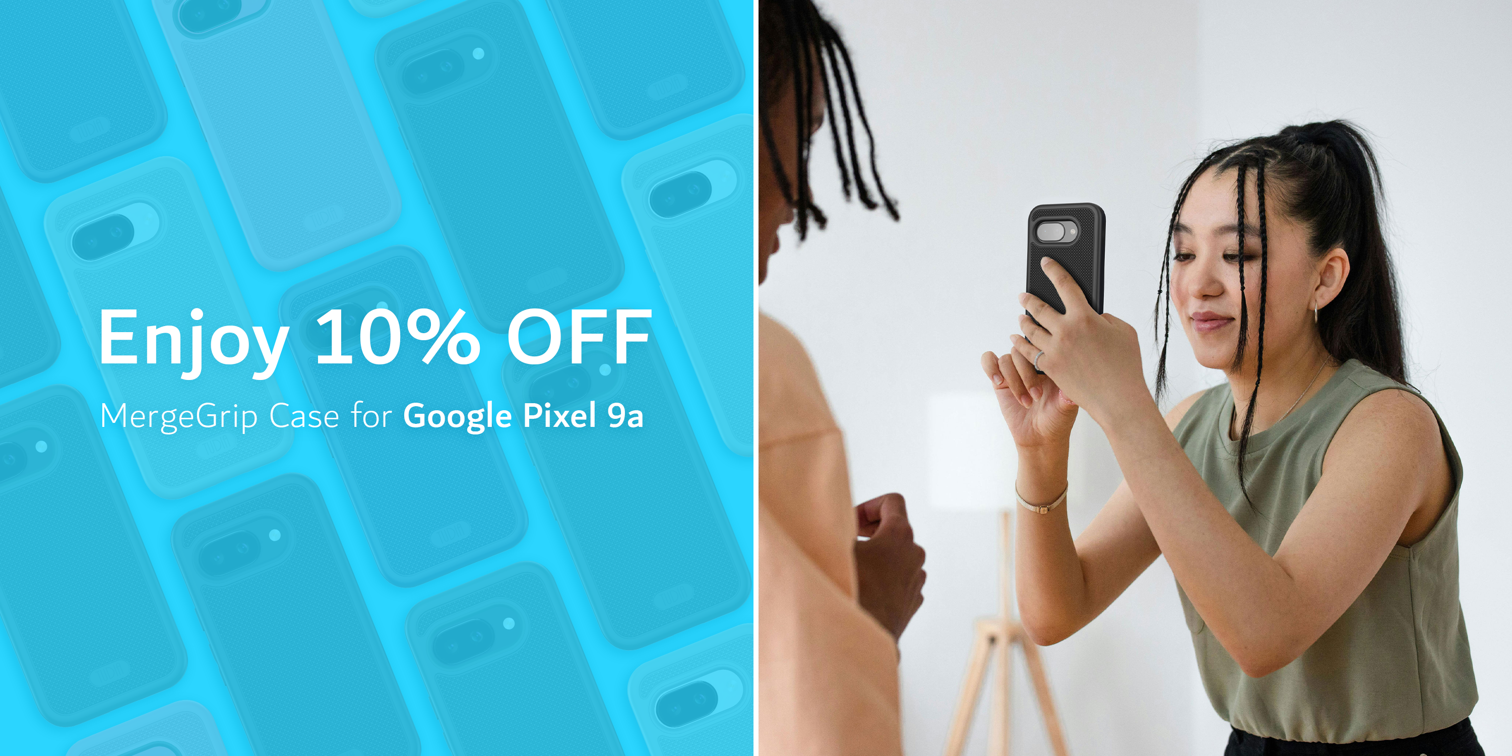 Google Pixel 9a MergeGrip Dual Layer Protection - Heavy Duty Case - TUDIA Products