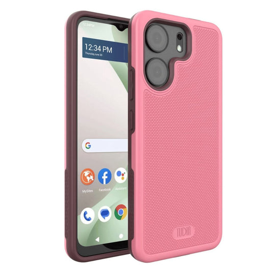 BLU View 5 MergeGrip Military Grade Dual Layer Durable, Shockproof Protection Case - TUDIA Products - Smokey Pink