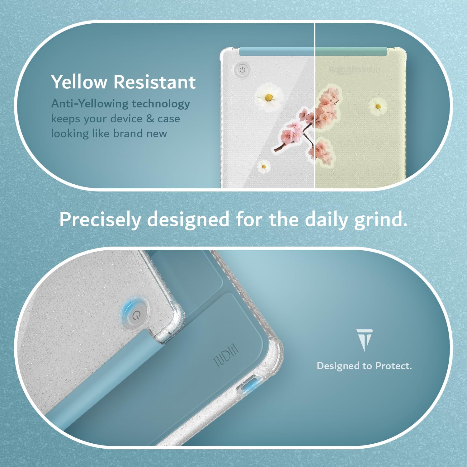 TUDIA SKN - Funda diseñada para Kobo Clara HD de 6 pulgadas TUDIA SKN - Funda diseñada para Kobo Clara HD de 6 pulgadas