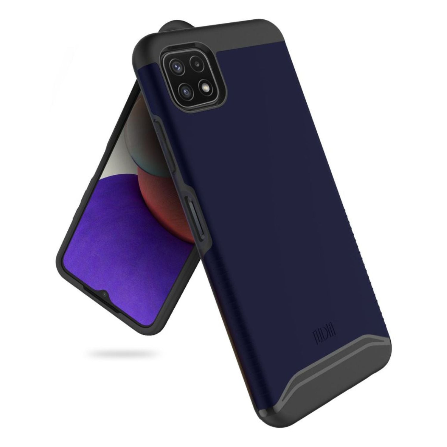 TUDIA DualShield indigo blue case for Samsung Galaxy A22 5G (2021) with heavy-duty dual-layer protection