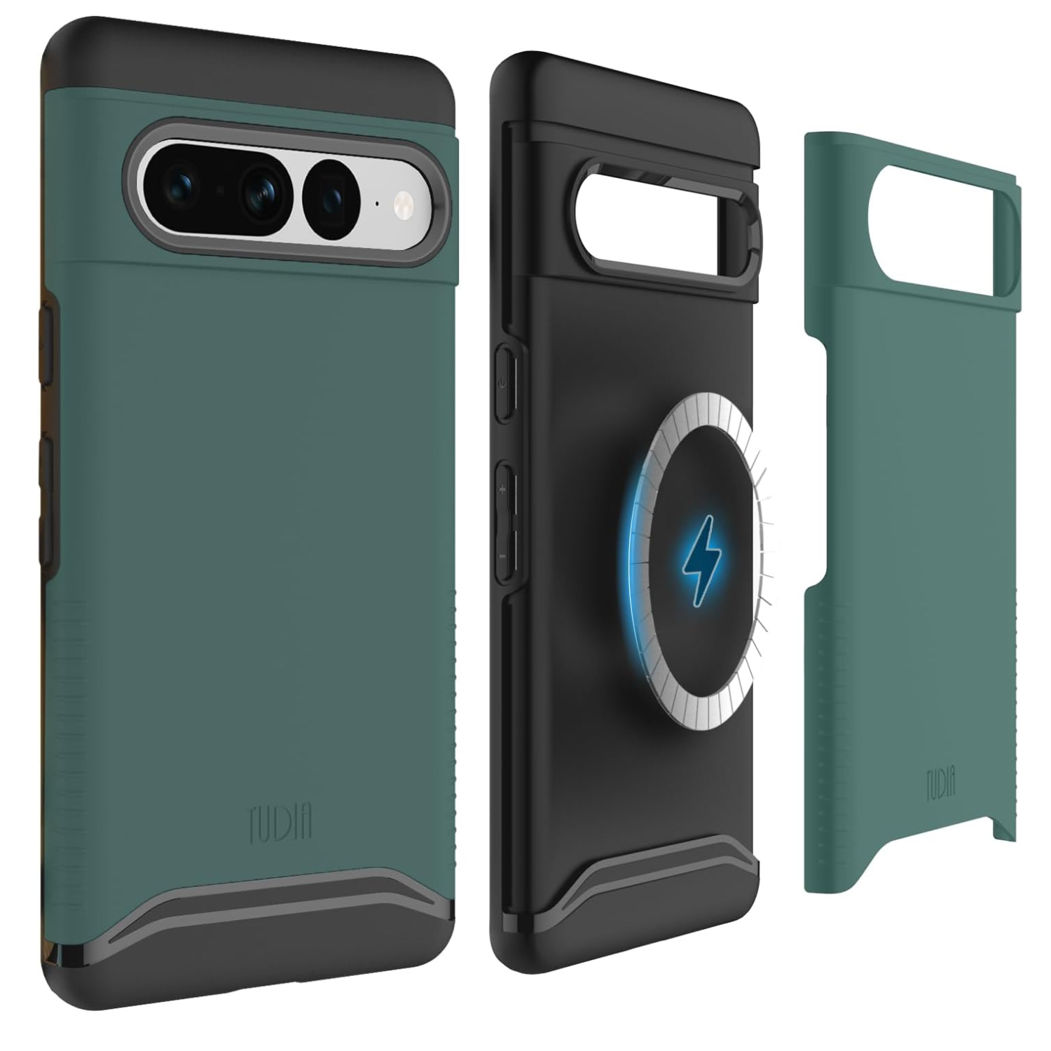 TUDIA Merge Magsafe Dual Layer Case for Google Pixel 7 Pro in Hunte4 Green – Rugged Slim Protective Phone Cover