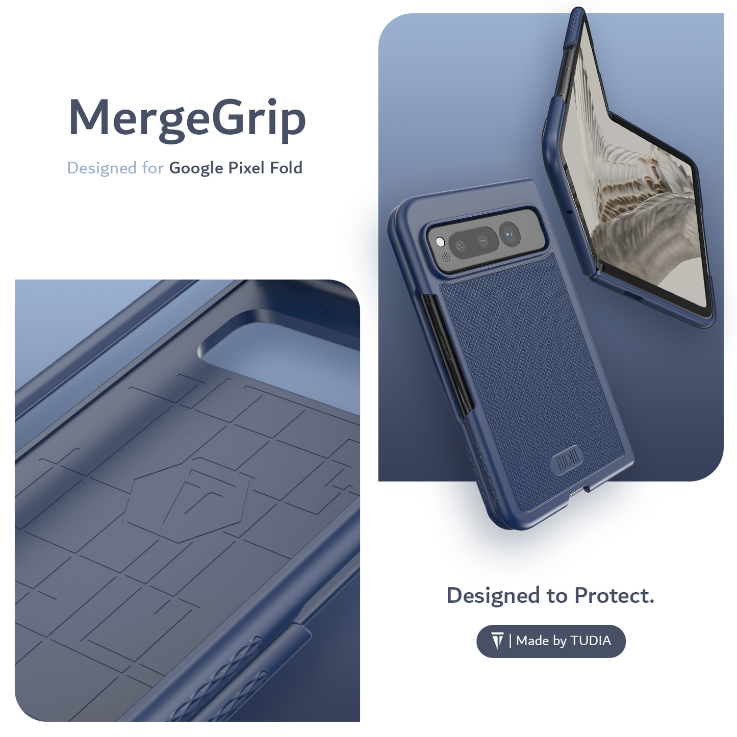 Google Pixel Fold MagSafe Compatible Case MergeGrip with Built-In Magnet - TUDIA Products