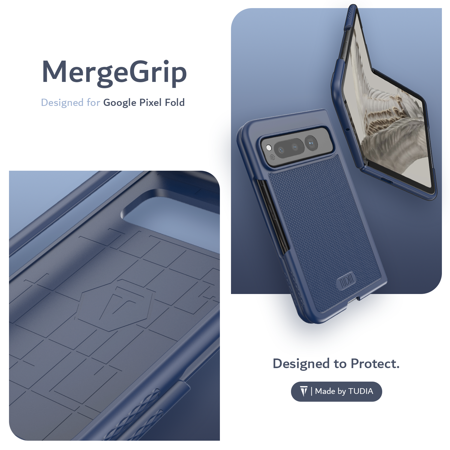 Google Pixel Fold MagSafe Compatible Case MergeGrip with Built-In Magnet - TUDIA Products