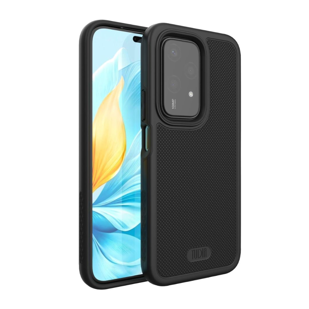 TUDIA MergeGrip Heavy Duty DualShield Case for Honor Magic 200 LITE 5G - Durable and Rugged Protection - Black