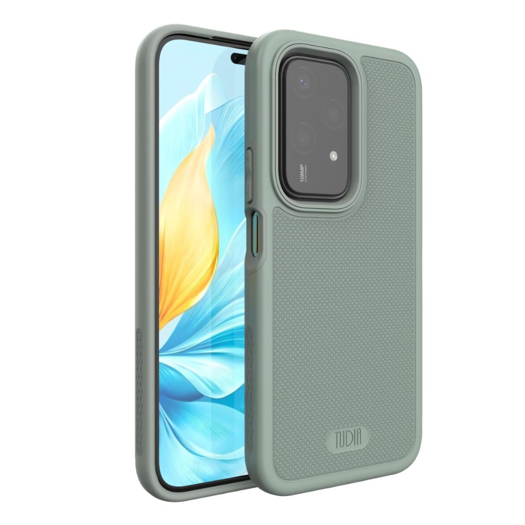 TUDIA MergeGrip Heavy Duty DualShield Case for Honor Magic 200 LITE 5G - Durable and Rugged Protection - Green Lily