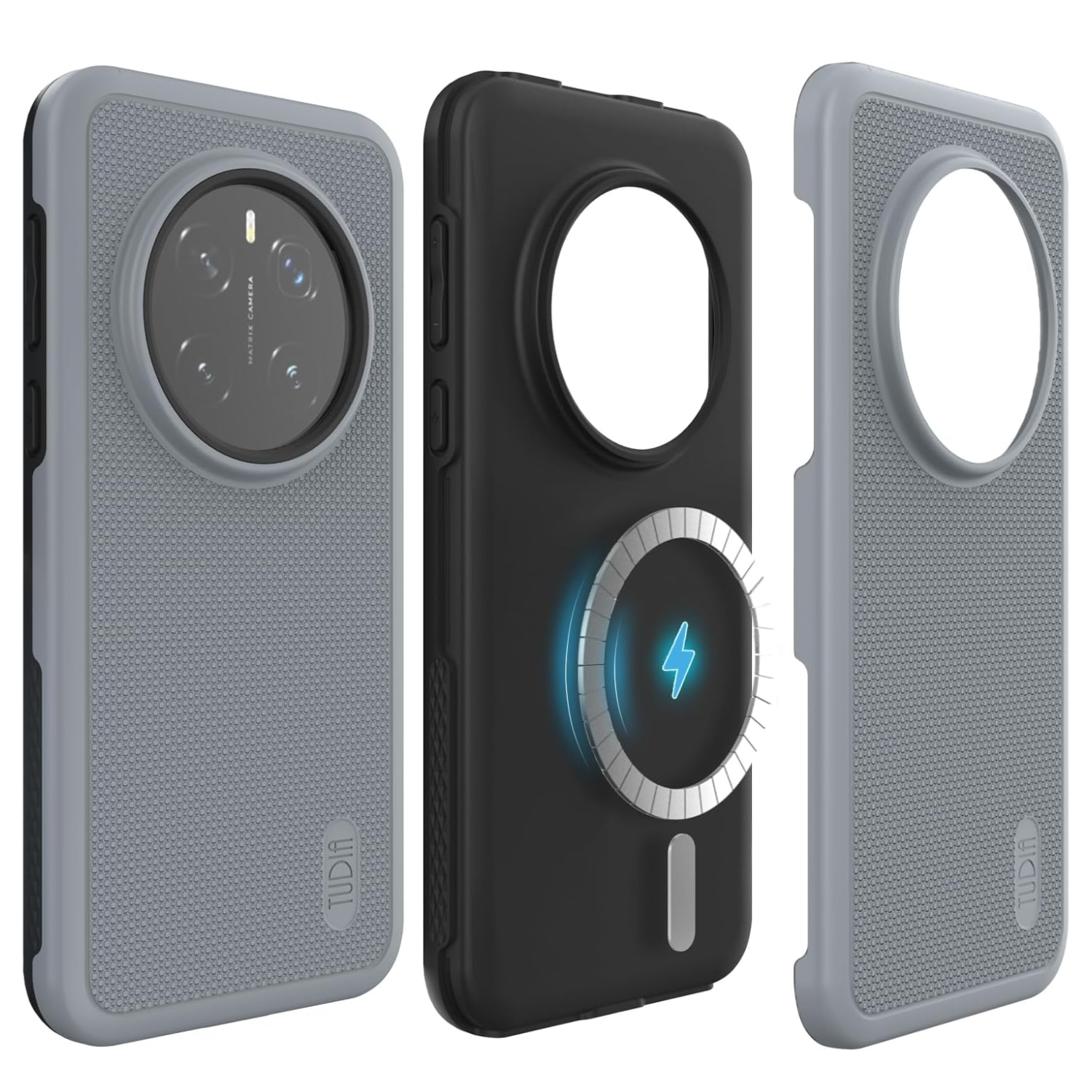 TUDIA MergeGrip DualShield Case for Honor Magic 7 Pro 5G (2025) in Metallic Slate – MagSafe Compatible Heavy Duty Shockproof Protection
