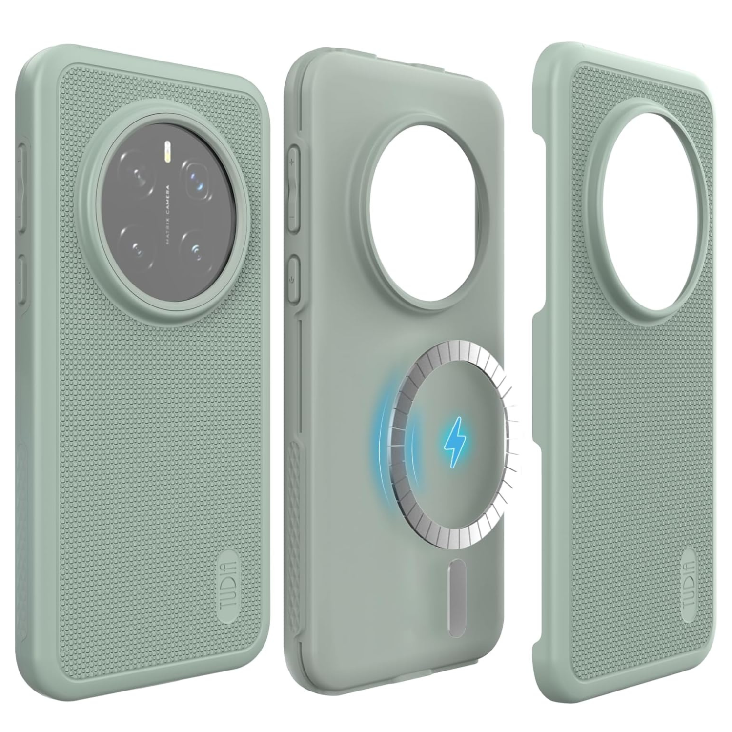 TUDIA Honor Magic 7 Pro 5G Case – Green Lily MergeGrip DualShield Heavy Duty Shockproof Protective Phone Cover