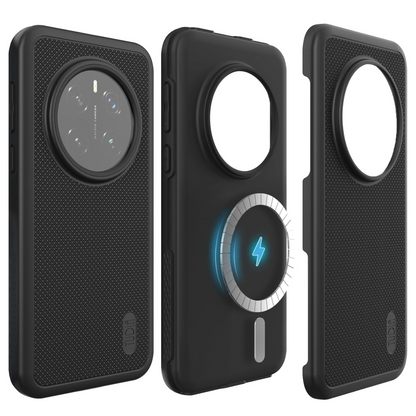 TUDIA MergeGrip Case for Honor Magic 7 Pro 5G – Matte Black DualShield Heavy Duty Protective Cover with MagSafe