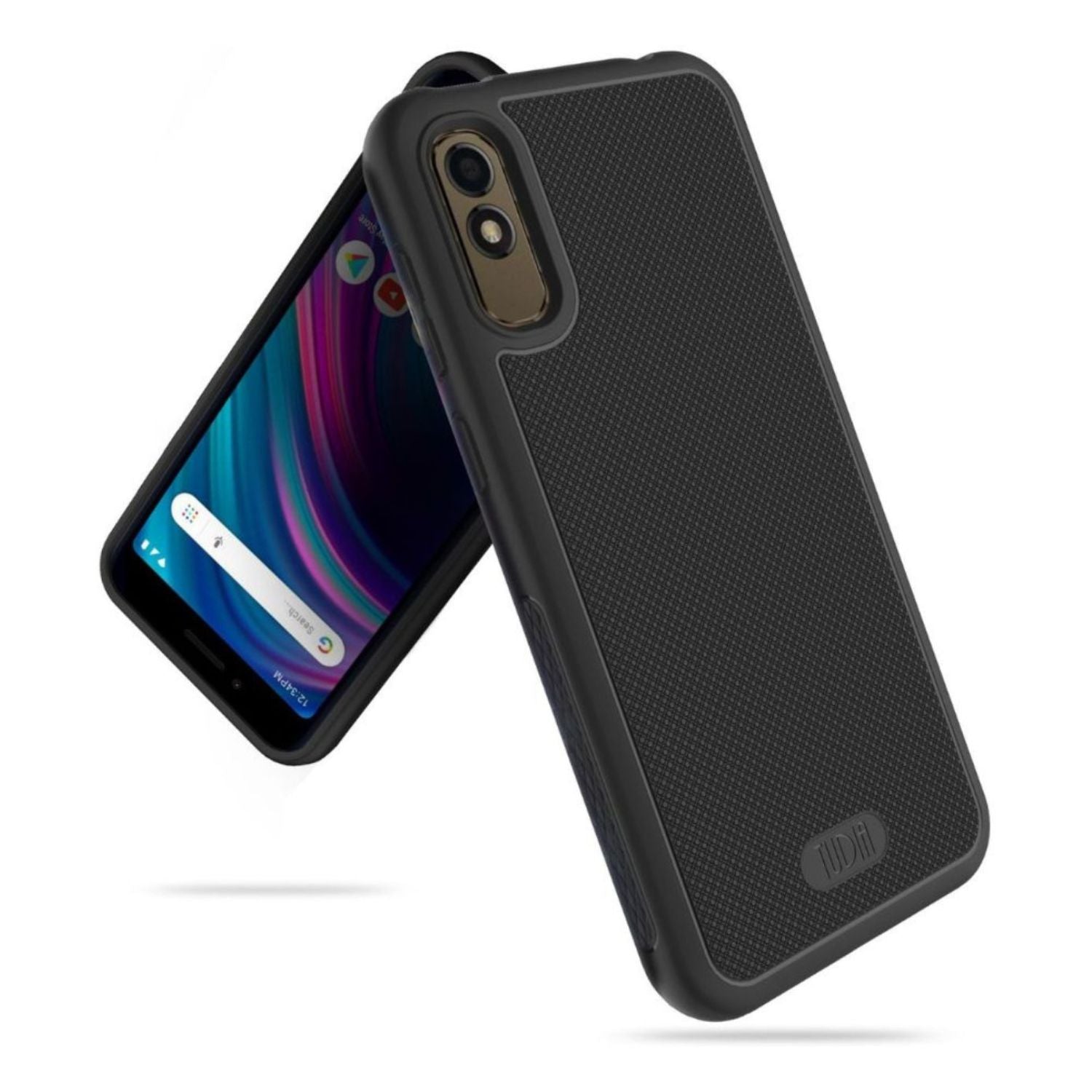 TUDIA LINNGrip Ultra Slim Black Case for BLU C5L Max with Non-Slip Grip and Shockproof Protection