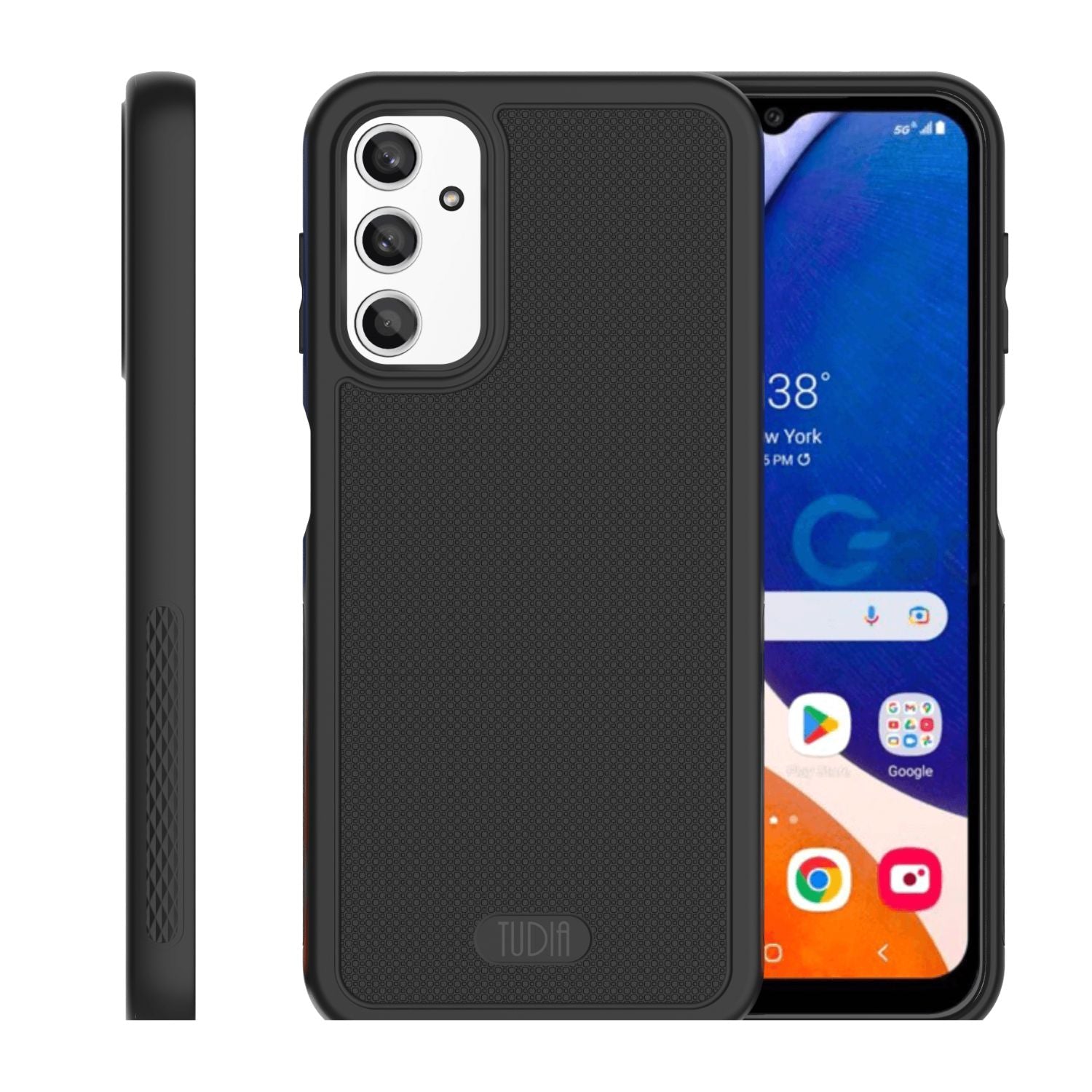 TUDIA LINNGrip Ultra Slim Black Case for Samsung Galaxy A14 5G with Non-Slip Grip and Shockproof Protection