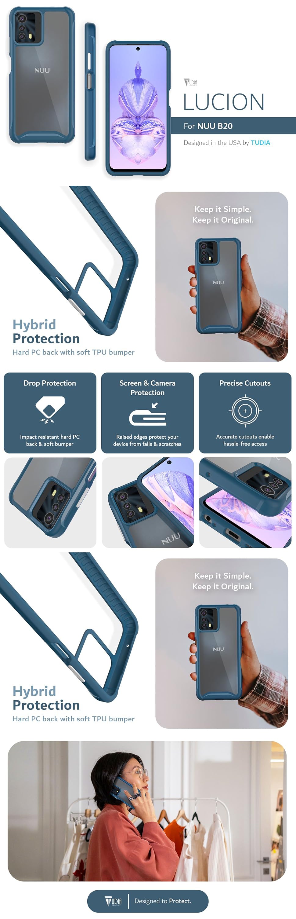 TUDIA LUCION Case for NUU B20 – Sleek, Shockproof Protection for Your Phone