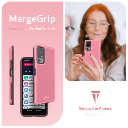 Lively Jitterbug Smart4 Case MergeGrip Heavy Duty DualShield - TUDIA Products