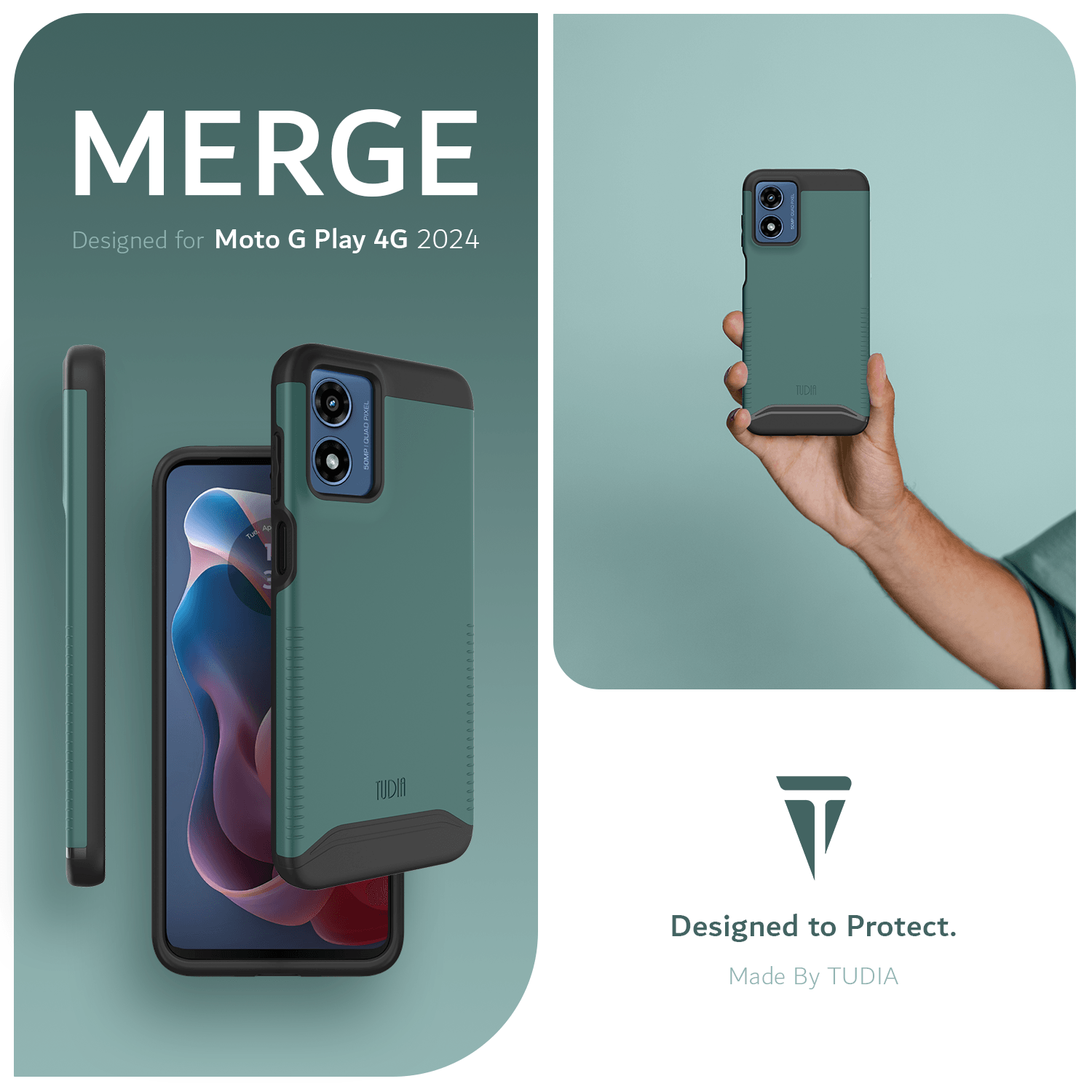 Motorola Moto G Play 4G (2024) Case MERGE Heavy Duty Dual Layer - TUDIA Products