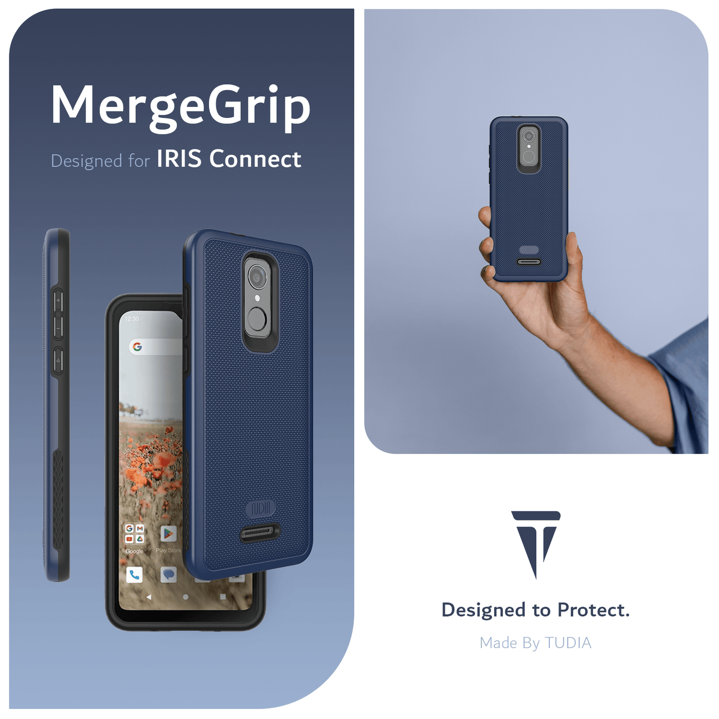 Consumer Cellular Iris Connect (SH4650) Case MergeGrip Heavy Duty - TUDIA Products
