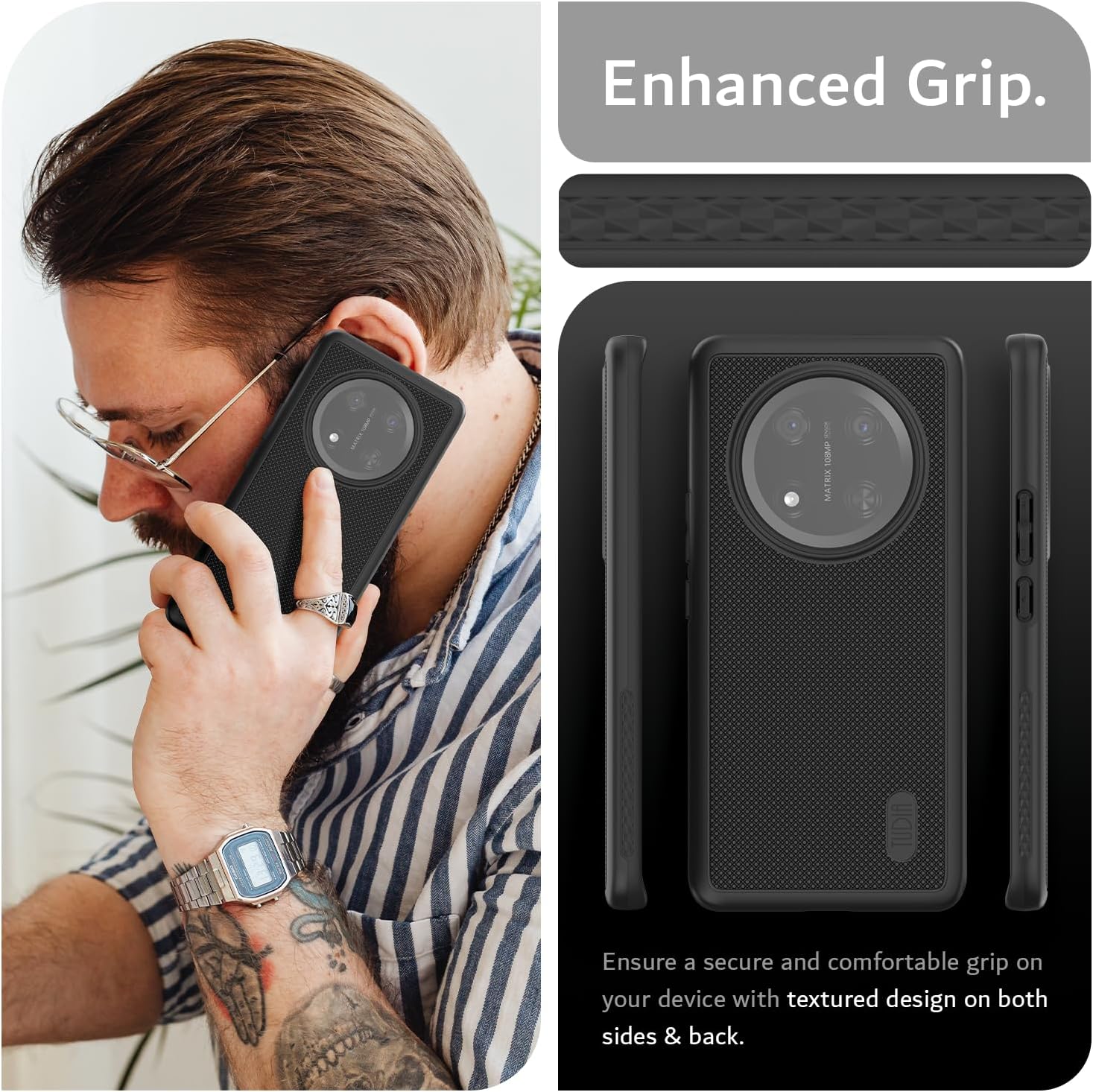 TUDIA MergeGrip DualShield Case for Honor Magic 7 Lite 5G (2025) – Shockproof, Rugged, Heavy-Duty Cover