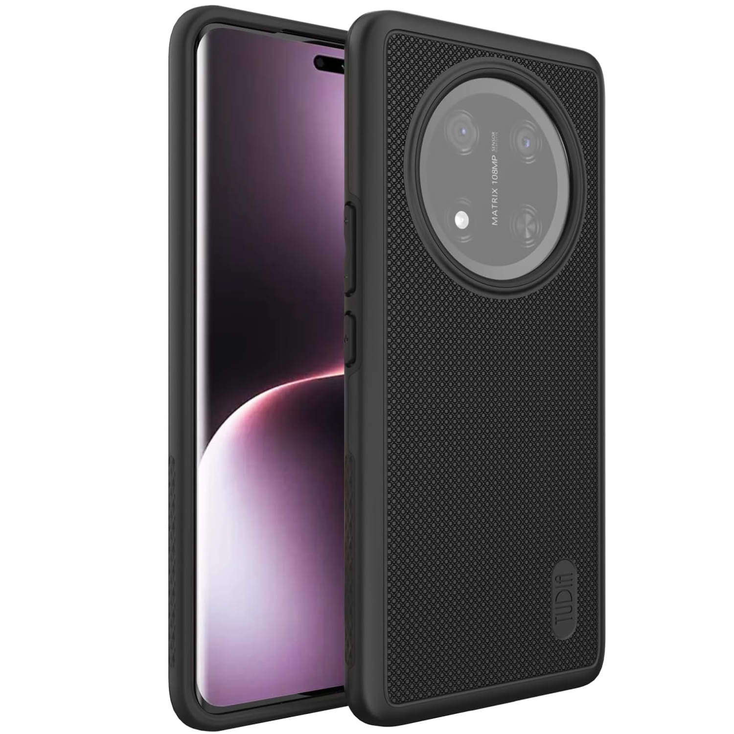 TUDIA MergeGrip Jet Black Case for Honor Magic 7 Lite 5G – Military Grade Protection, Raised Edge, Enhanced Grip (2025)

