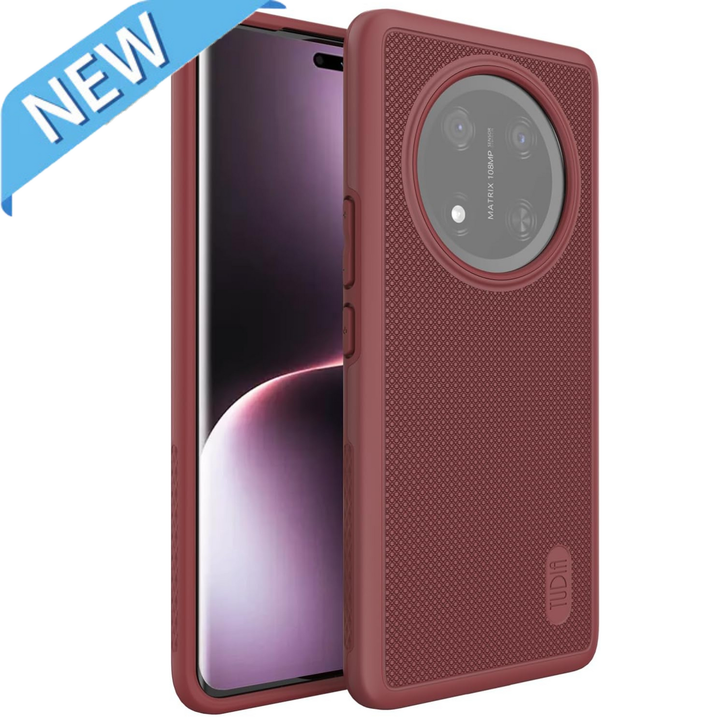 TUDIA Burgundy MergeGrip Case for Honor Magic 7 Lite 5G with Military Grade Drop Protection and Enhanced Grip
