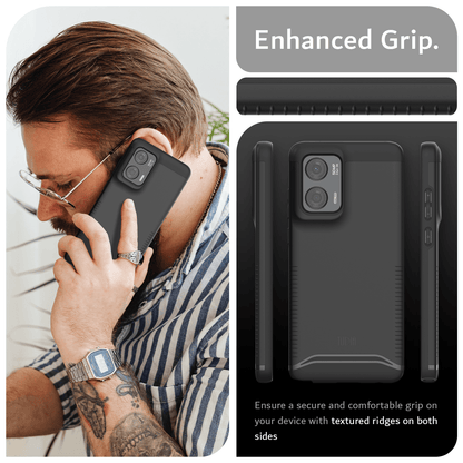 TUDIA MergeGrip heavy-duty protective case for Motorola Moto G Stylus 5G (2024) with dual-layer shockproof design and textured anti-slip grip