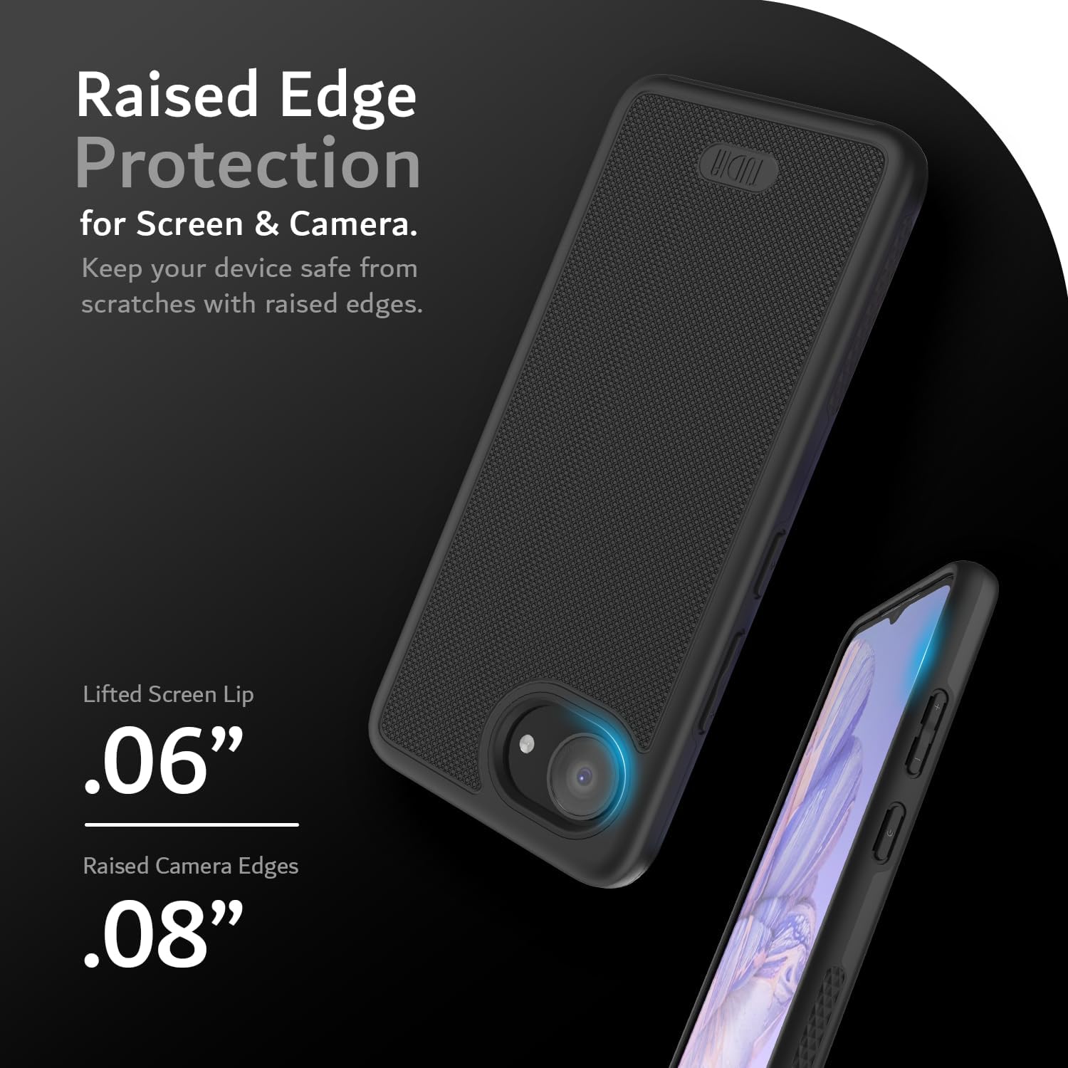 TUDIA MergeGrip rugged case for NUU X7 Plus with dual-layer shockproof protection, raised edges for camera and screen safety, and enhanced grip design.